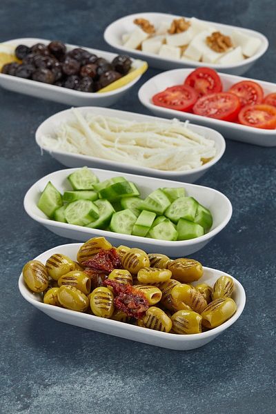 GoldenKitchen وعاء إفطار ووجبات خفيفة من السيراميك باللون الأبيض من سلسلة Kütahya مكون من 6 قطع فينوس