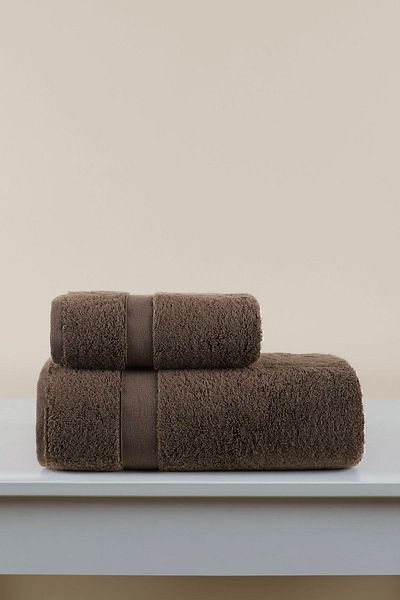 İrya Luxe Premium 100% βαμβακερό σετ πετσετών 2 τεμαχίων - Καφέ 50x90 / 70x140