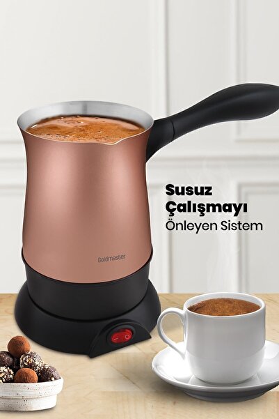 GOLDMASTER Hünkar Gold Paslanmaz Çelik 5 Fincan Kapasiteli Elektrikli Cezve