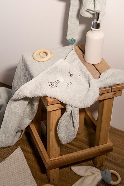 İrya Mint Colored Bunny Patterned Baby Swaddle - 75x75