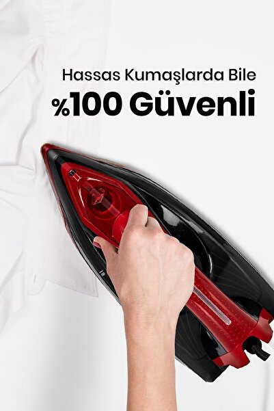 GOLDMASTER Airjet 2400 Watt Ceramic Sole Large Water Tank 170 gr Effective Shock Steam Iron