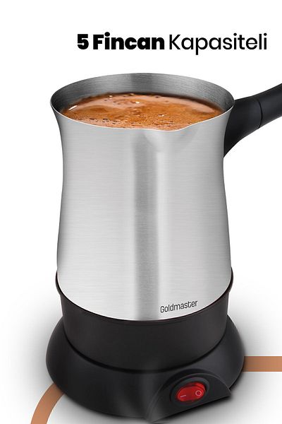 GOLDMASTER Pleasant Chat Stainless Steel Porcelain 2-Piece Coffee Cup Gift Electric Coffee Pot Coffee Set Inox