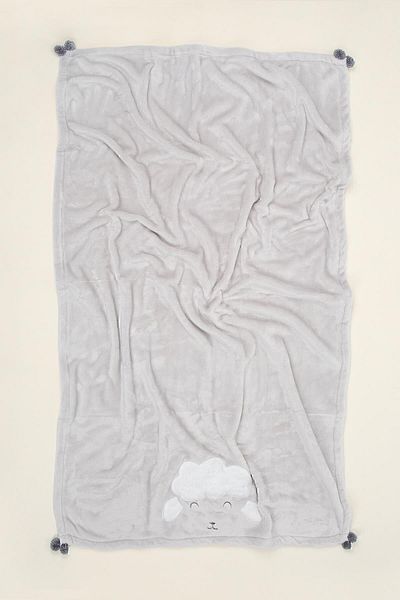 İrya Wooly Baby Blanket Light Gray 75x120