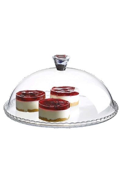 Paşabahçe 95198 Patisserie - Glass Footless Cake Jar