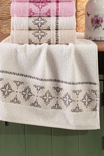 BİNNUR HOME Damask 50x90 cm 6 τμχ Αντιβακτηριδιακή πετσέτα χεριών και προσώπου |   Βαμβακερό