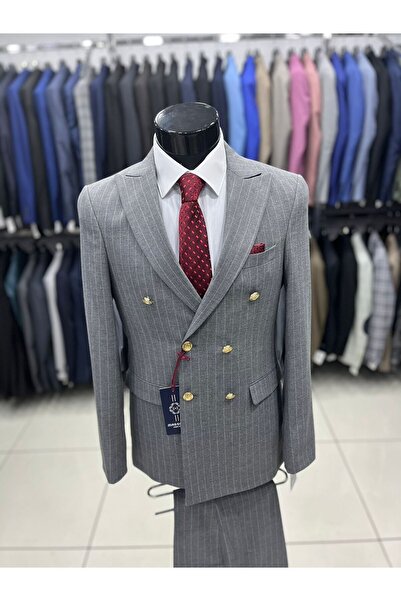 MASSARO ERKEK KRUVAZE SLIMFIT TAKIM ELBİSE