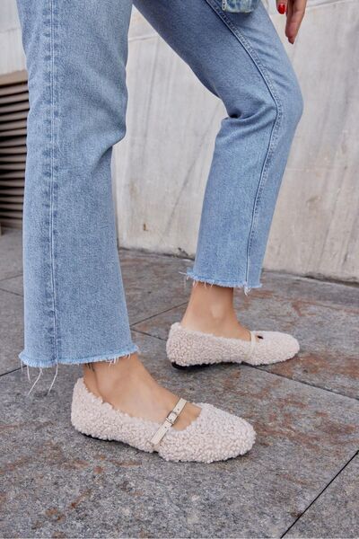 NILUFARR Γυναικείες μπαλαρίνες Poffy Beige από γνήσιο δέρμα