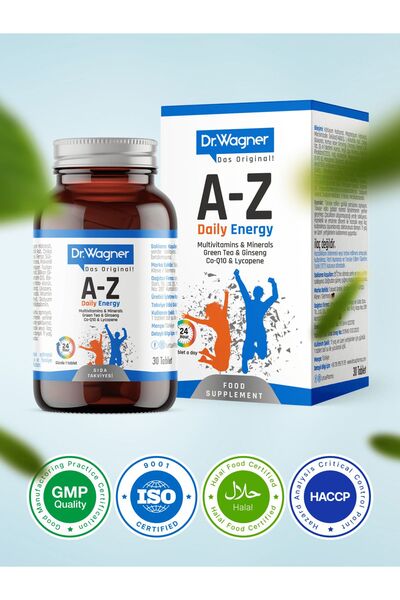 Dr Wagner A-Z Daily Energy, Daily Multivitamin + Minerals - 30 Tablets