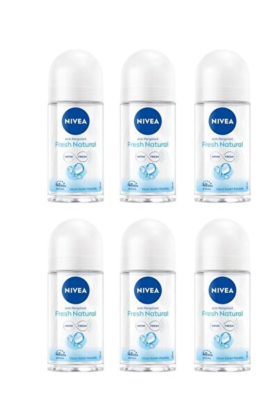 NIVEA Women Roll On Fresh Natural 25 ml 6 Adet