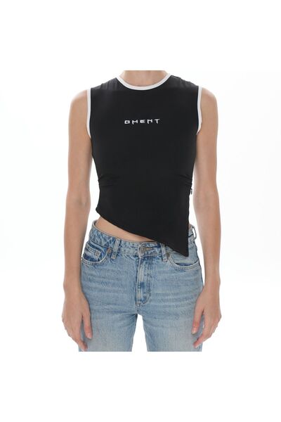 Oment Design Bluză Violet Ball - Broderie, Bluză asimetrică cu inserturi cont...