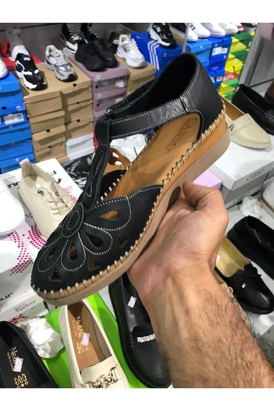 Brs Genuine Leather Casso Sandals - Closed Front