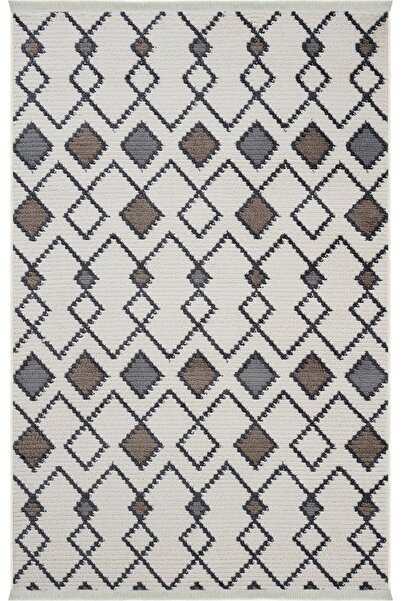 Cool Halı Vetrina 3610 Gri Yumuşak Doku Halı Kilim Salon Mutfak Kesme Dokuma ...