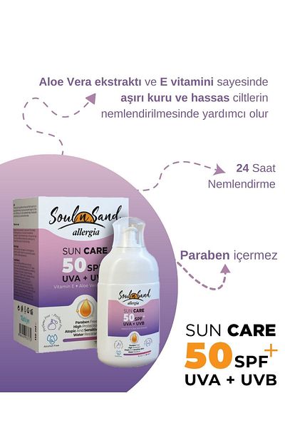 Soul N Sand Allergia SPF 50 Sunscreen - 110 ml for Atopic and Sensitive Skin