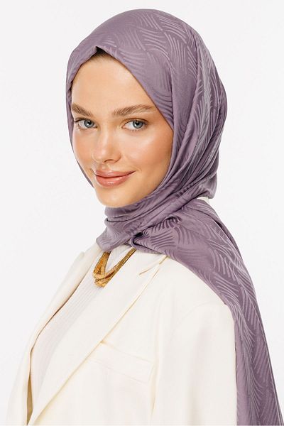 Mooncorn Μεταξένιο ζακάρ σάλι με σχέδιο Lavender Aura
