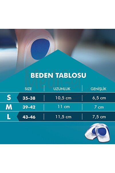MediGel MG03 - Silikon Topuk Desteği | Topuk Dikeni Için Yumuşak Ortopedik Topuk Pedi, Şok Emici Gizli Jel