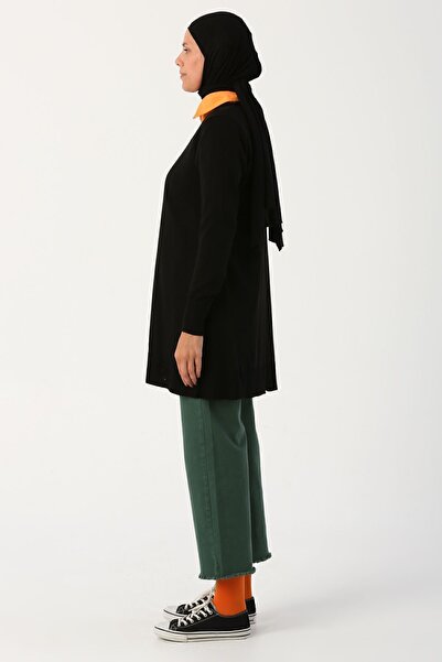 ALLDAY Siyah V Yaka Triko Tunik