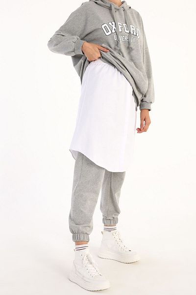 ALLDAY White Underwear Cotton Shirt Skirt