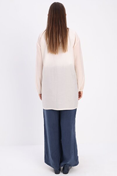 ALLDAY White Zippered Broken Tunic