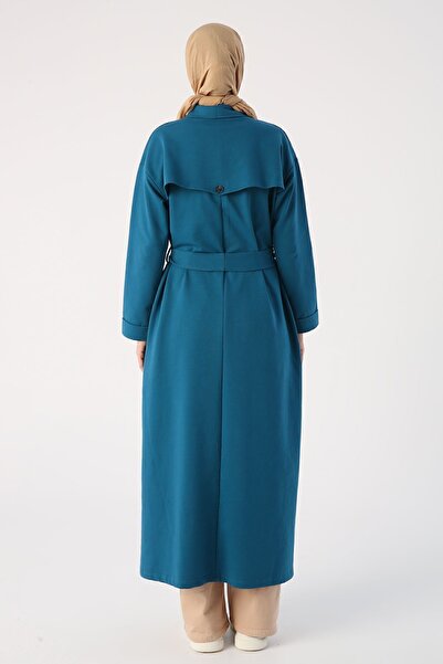 ALLDAY Ανοιχτό ανεμοθραύστη με κουμπιά βενζίνης Comfortable Abaya