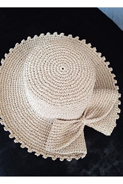 PeriStore 57cm Straw Handmade Summer Knitted Hat