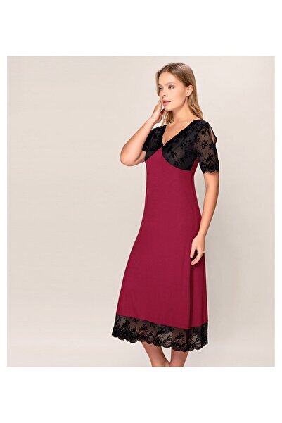 CAROLINE Lace Short Sleeve Dress Viscose