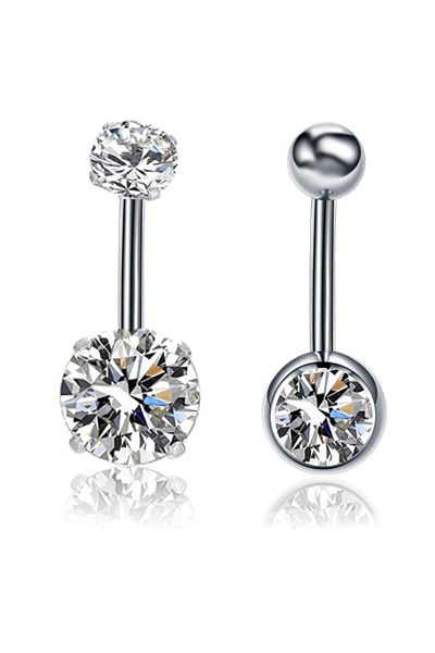 AyçaSilver Surgical Steel Belly Piercing 2 Different Models