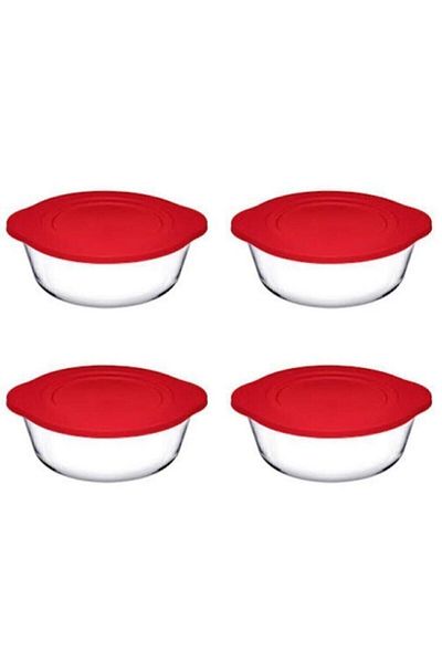 Paşabahçe Pyrex with Plastic Cover 4 Pieces Fma04598 004oa