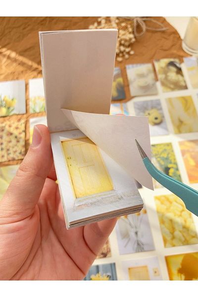 Hume Craft ملصق دفتر الملاحظات الجمالي الأصفر كتيب مجلة رصاصة ملصق / دفتر / ملصق جدول الأعمال / ملصق