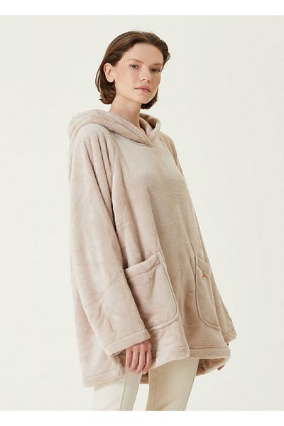 İrya Es Parla Bloom Poncho Beige Oversize