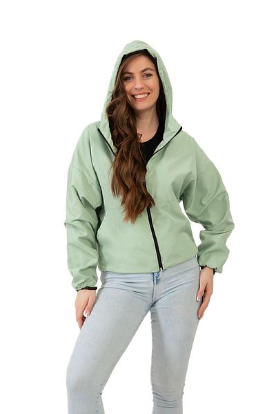 freemen Women's Water Green Hooded Water and Windproof Oversize Raincoat - Windbreaker
