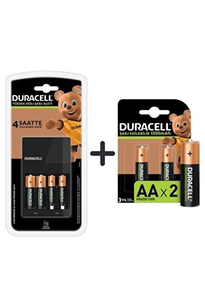 Duracell Cef 14 Şarj Aleti + 2'şer Adet Aa Ve Aaa Pil ( 4 Saat Şarj Cihazı, 1 Adet)