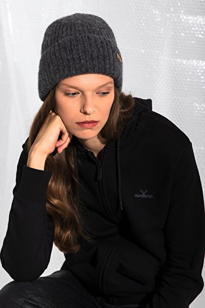 Nordbron Унісекс Сірий Шапка Акрил Логотип Деталі Зимовий Кольоровий Прямий М'який Базовий Gilia Прямий Модель