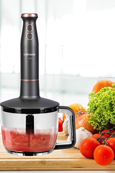 GOLDMASTER Bestmax Antrasit Geniş Hazneli 1500w Paslanmaz Çelik 3in1 Multi Blender Set