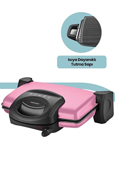 GOLDMASTER Gurmex Pearl Pink 1750 Watt Granite 5 Level Heat Adjustable Toaster and Grill Machine