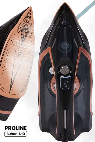 GOLDMASTER Proline 2600 Watt Ceramic Based Drip and Lime Prevention 180 gr Effective Shock Steam Iron