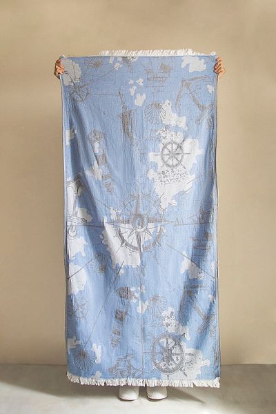 İrya Compass 100% Bumbac Peshtemal Blue 90x170