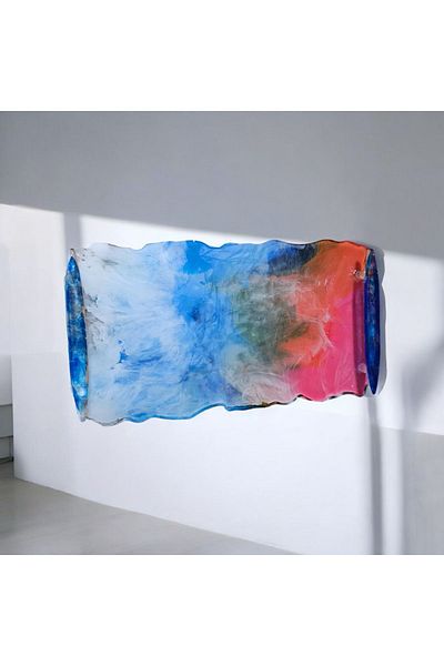 Home Colorful Epoxy - Stylish Tray with Sea Wave Effect, Handmade and Decorative Presentation