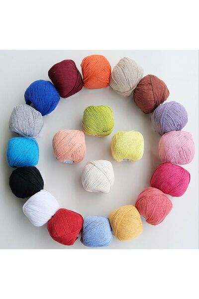 TıkTık AL %100 Pamuk Punch (panç) Ve Amigurumi Ipi Seti 20 Adet ( 50gr )