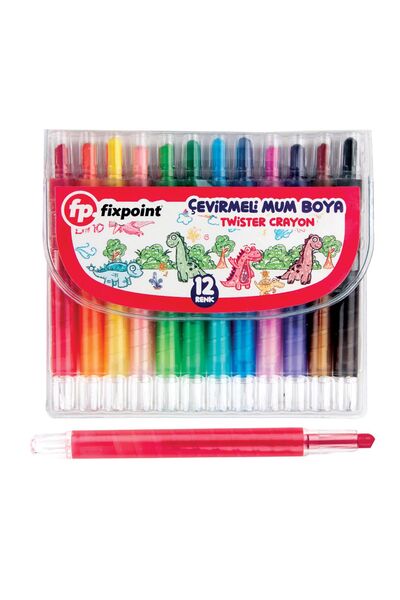 FixPoint Twister Crayon&Mum Boya 12li Renk P-2114