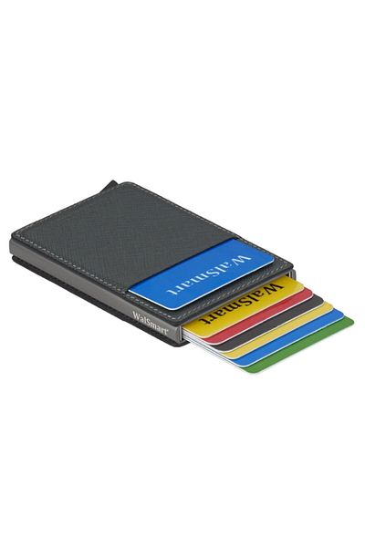 WalSmart Pocket Safiano Leather Wallet with Smart Mechanism