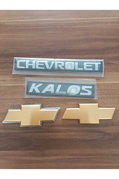 JustSmile Kalos Hactback FRONT+REAR ARMA +KALOS+CHEVROLET WRITING 2003-2008 Rear Arma Logo Emblem