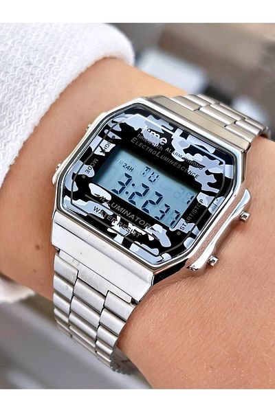 Timewatch Unisex Camouflage Patterned Digital Wristwatch - Retro Style