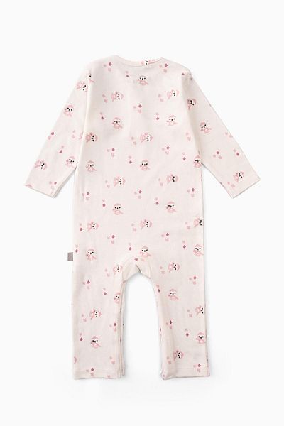 Boumini Baby Long Sleeve Snap Jumpsuit Pink Miskin