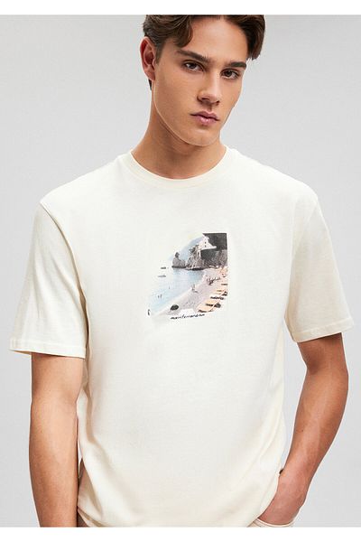 Mavi Μπλουζάκι με λευκό εμπριμέ Loose Fit -0612332-70072