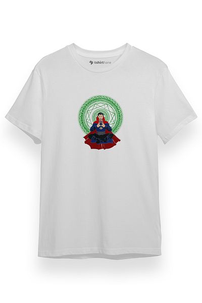 Tshirthane Doctor Strange Make A Difference Λευκό κοντομάνικο ανδρικό μπλουζάκι