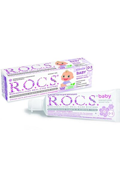 ROCS DİŞ معجون أسنان روكس للأطفال بخلاصة الزيزفون لعمر 0-3 سنوات 45 جرام