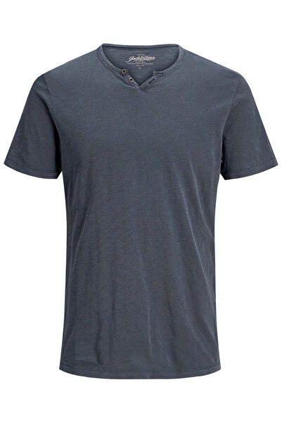 Jack & Jones Hemd Henley-Shirt T-Shirt JJESPLIT NECK TEE