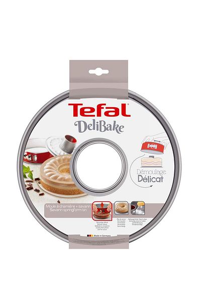 TEFAL J1642014 Delibake Savarin Clamped Red Cake Mold, 19 Cm -2100104739