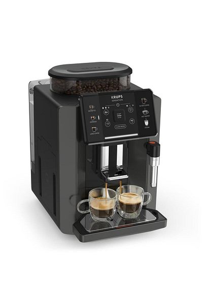 Krups Sensation C50 Fully Automatic Coffee Machine - Charcoal Black