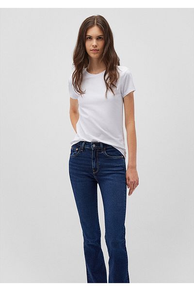 Mavi Weißes Stretch-Basic-T-Shirt - Body Sitting Cut162767-620